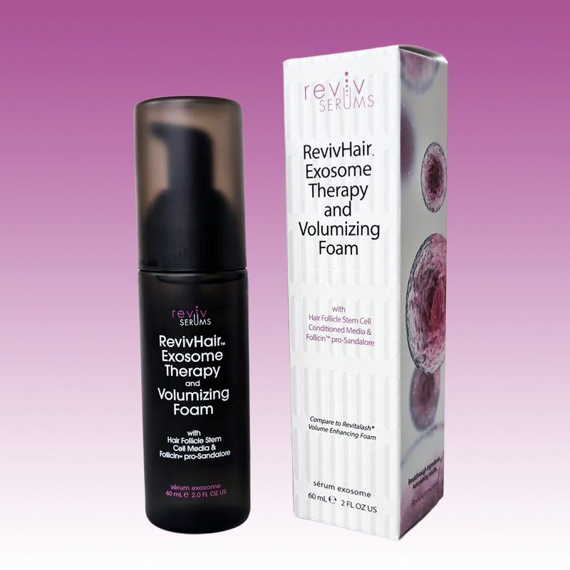 RevivHair Exosome Foamer bottle and box